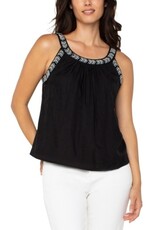 Liverpool Los Angeles Liverpool Sleeveless Woven Tank with Beading