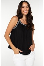 Liverpool Los Angeles Liverpool Sleeveless Woven Tank with Beading