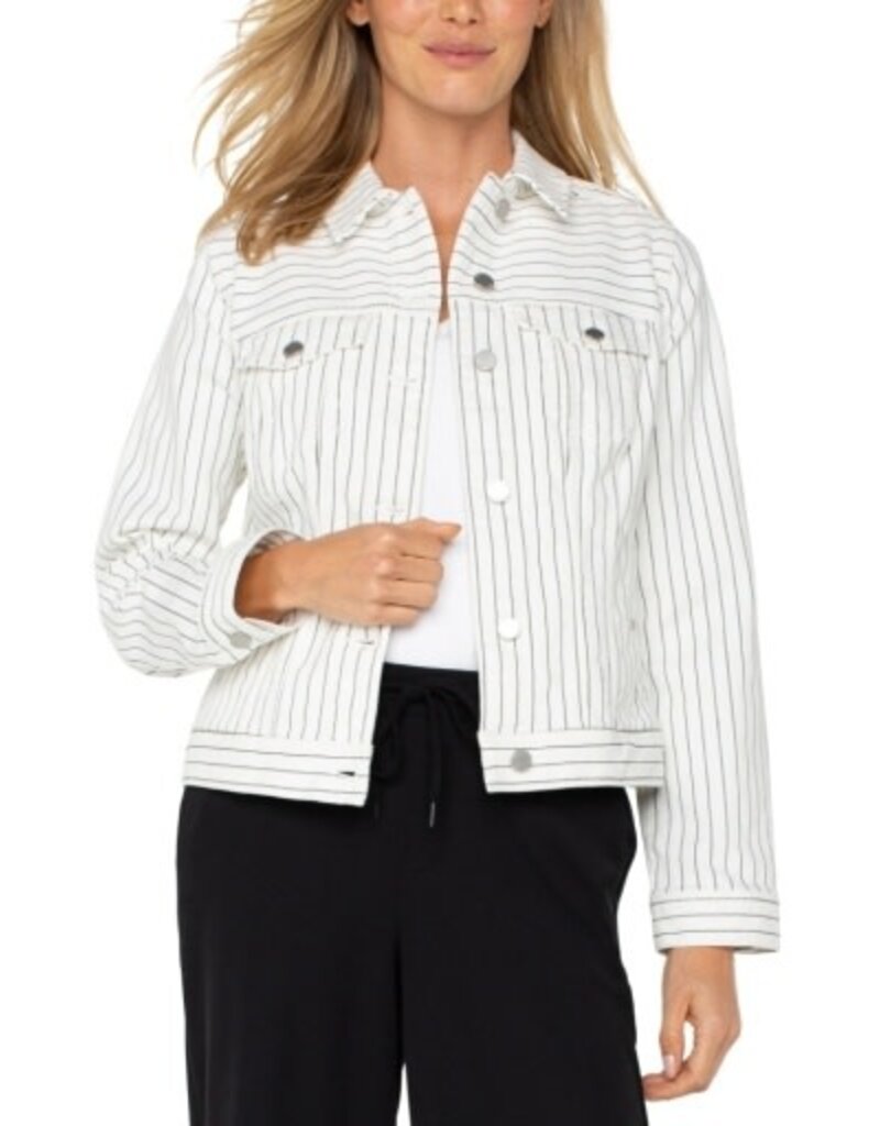 Liverpool Los Angeles Liverpool Classic Striped Jean Jacket