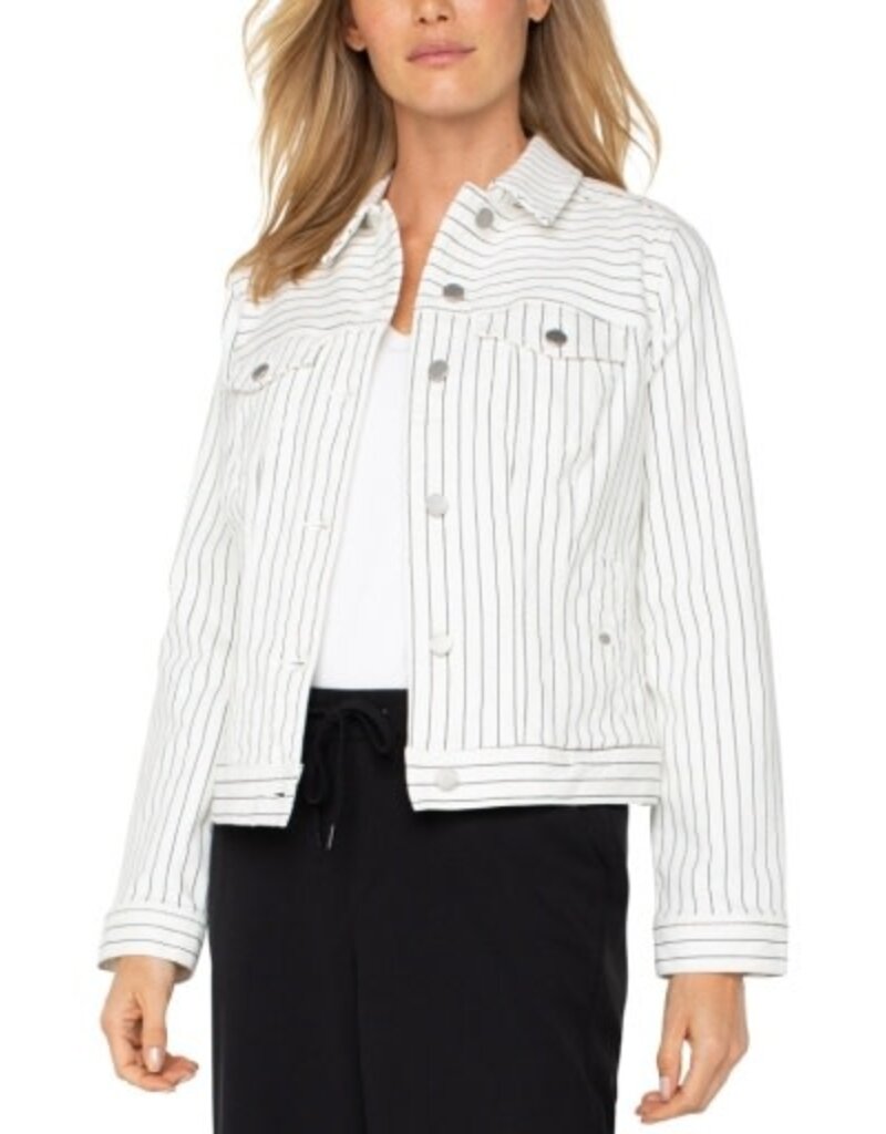 Liverpool Los Angeles Liverpool Classic Striped Jean Jacket