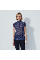 Daily Sports Daily Sports Breeze Mesh Cap Sleeve Polo Dot Argyle Navy Pink