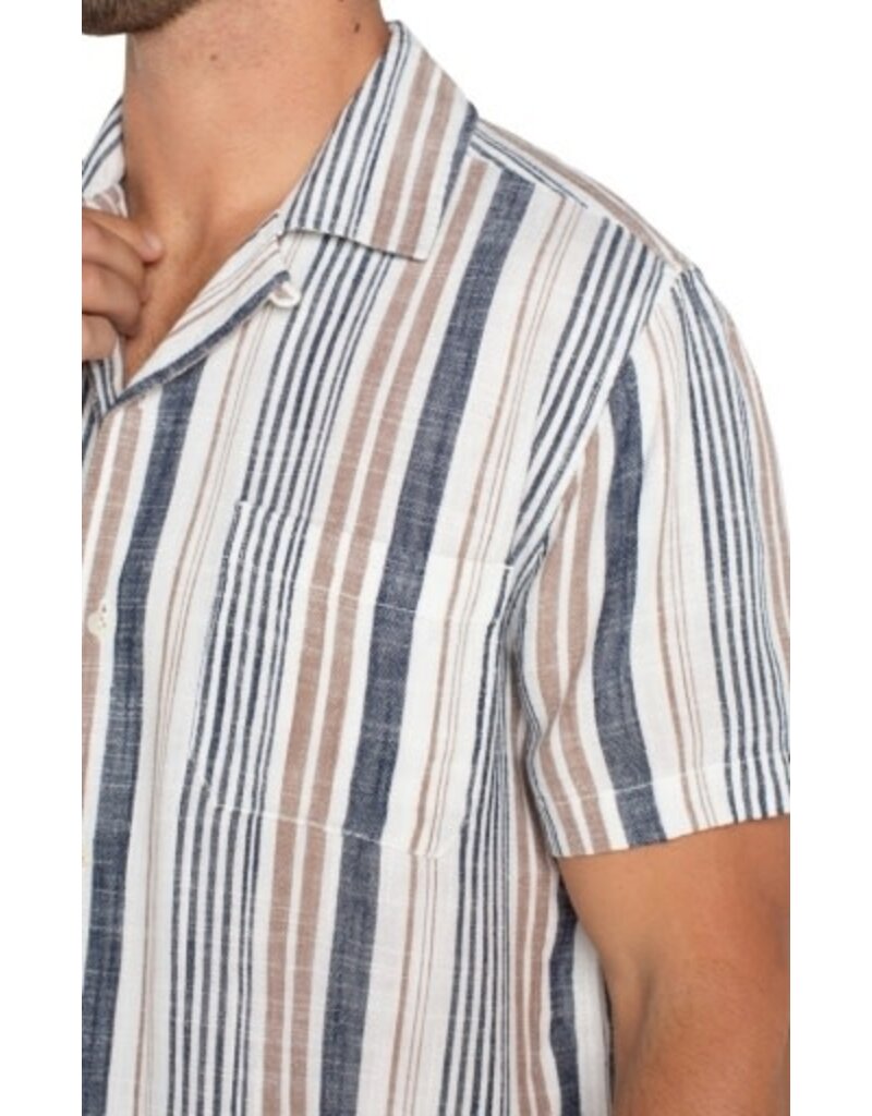 Liverpool Los Angeles Liverpool Men's Short Sleeve Button Up Camp Shirt