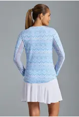 IBKul IBKul Barbara Long Sleeve Crew Peri/White