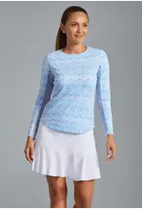 IBKul IBKul Barbara Long Sleeve Crew Peri/White