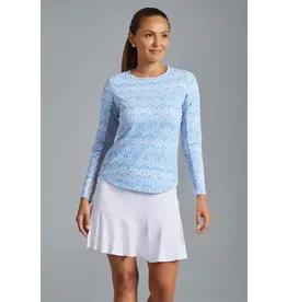 IBKul IBKul Barbara Long Sleeve Crew Peri/White