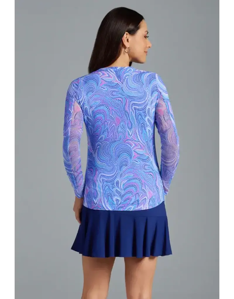 IBKul IBKul Rebecca Long Sleeve Crew Lavender Multi