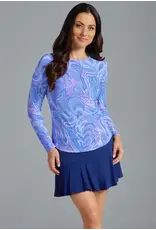 IBKul IBKul Rebecca Long Sleeve Crew Lavender Multi