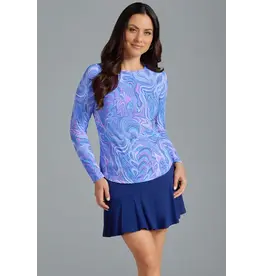 IBKul IBKul Rebecca Long Sleeve Crew Lavender Multi