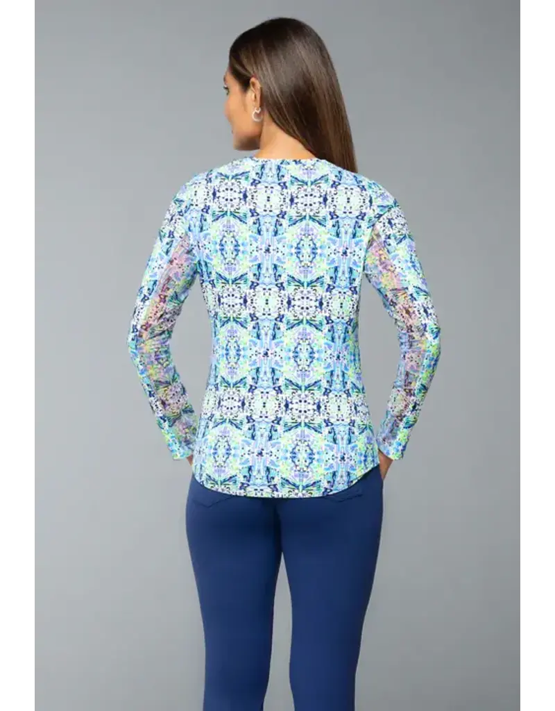 IBKul IBKul Ridley Long Sleeve Crew Navy Multi