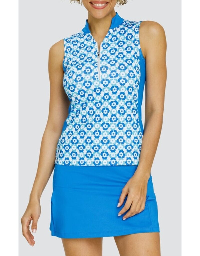 Tail Tail Micaela Sleeveless Top V Notch Collar Dotted Bloom