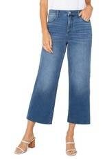 Liverpool Los Angeles Liverpool Stride High Rise Crop Wide with Cut Hem