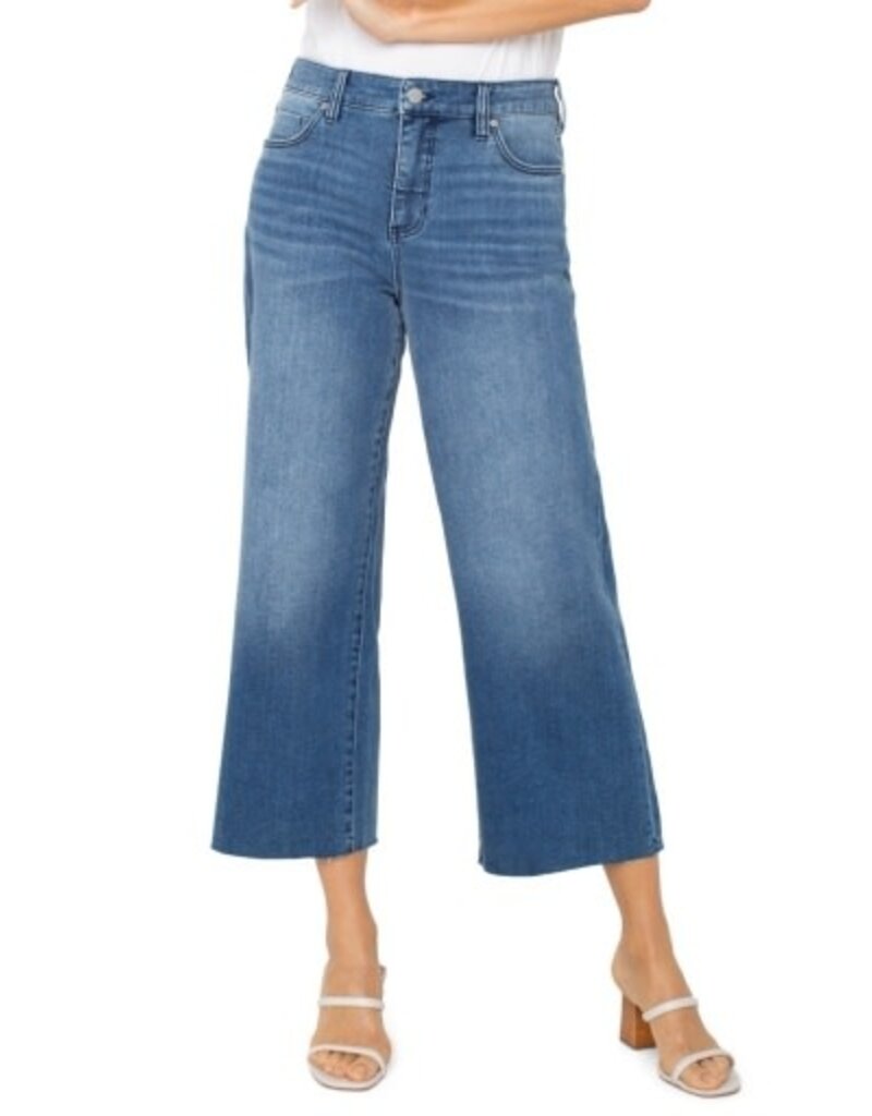 Liverpool Los Angeles Liverpool Stride High Rise Crop Wide with Cut Hem