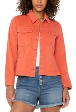 Liverpool Los Angeles Liverpool Peplum Hem Trucker Jacket