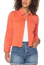 Liverpool Los Angeles Liverpool Peplum Hem Trucker Jacket