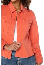 Liverpool Los Angeles Liverpool Peplum Hem Trucker Jacket