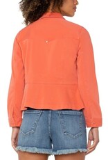 Liverpool Los Angeles Liverpool Peplum Hem Trucker Jacket