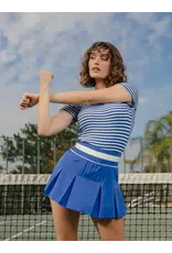 Thrive Societe Thrive Societe Varsity Inset Pleated Skort Lapis