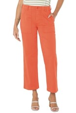 Liverpool Los Angeles Liverpool Cargo Crop Wide Leg 26" inseam Papaya