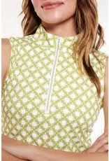 GGblue GGblue Tess Sleeveless Polo Royale Geo