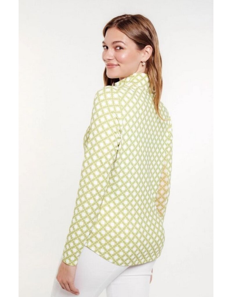 GGblue GGblue Georgia Long Sleeve Mock Royale Geo