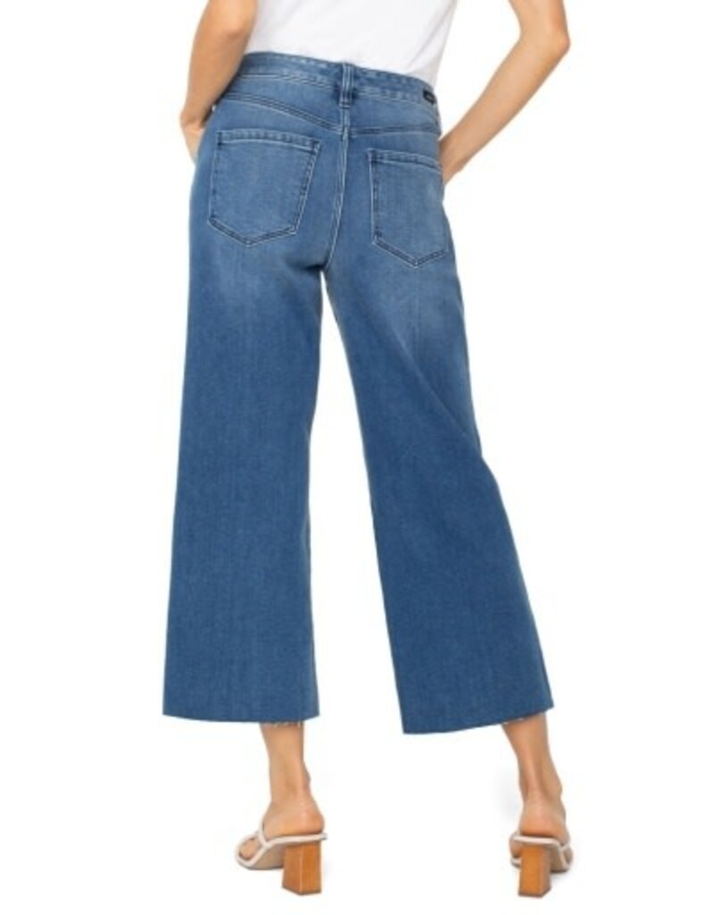 Liverpool Los Angeles Liverpool Stride High Rise Crop Wide with Cut Hem
