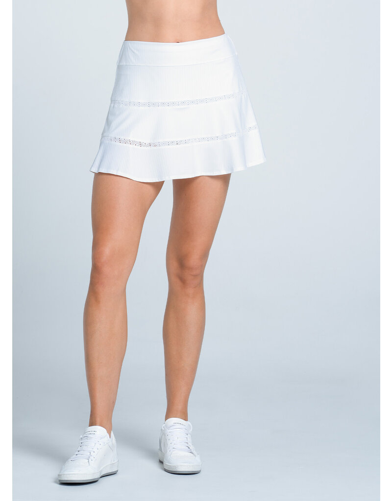 Lucky In Love Lucky in Love Tier Flounce Skort 14" White