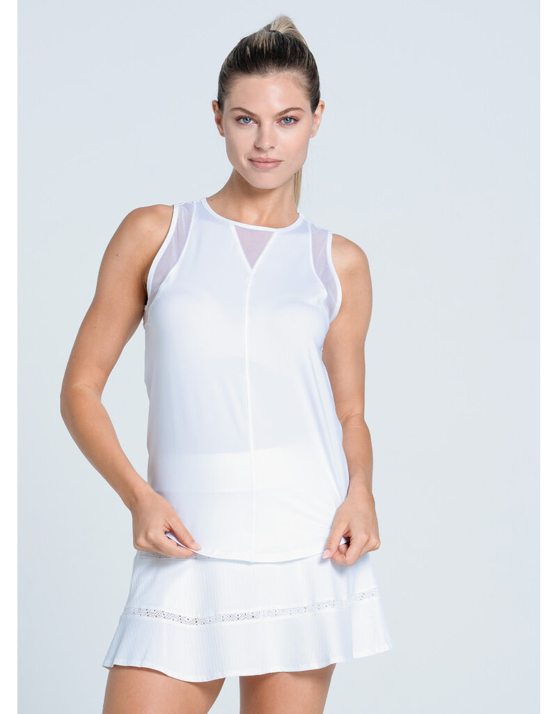 Lucky In Love Lucky in Love Tier Flounce Skort 14" White