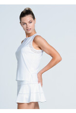Lucky In Love Lucky In Love Lace Chevron Tank White