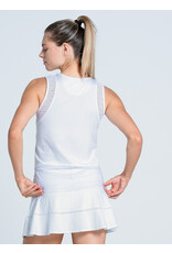 Lucky In Love Lucky In Love Lace Chevron Tank White
