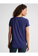 Beyond Yoga Beyond Yoga Featherweight On the Down Low Tee Eternal Blue Heather