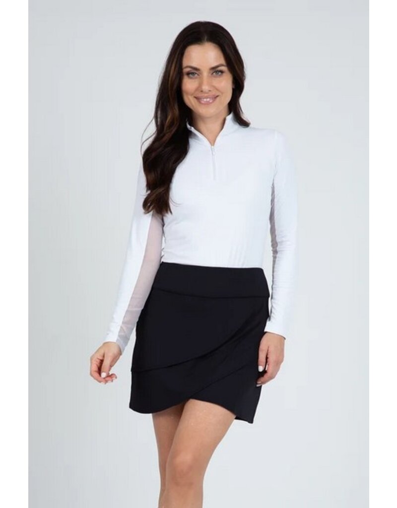 IBKul IBKul Solid Layered Skort 17" Black Large
