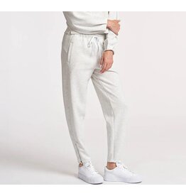 Thrive Societe Thrive Societe Ultraluxe Barrel Leg Zip Pant Heather White