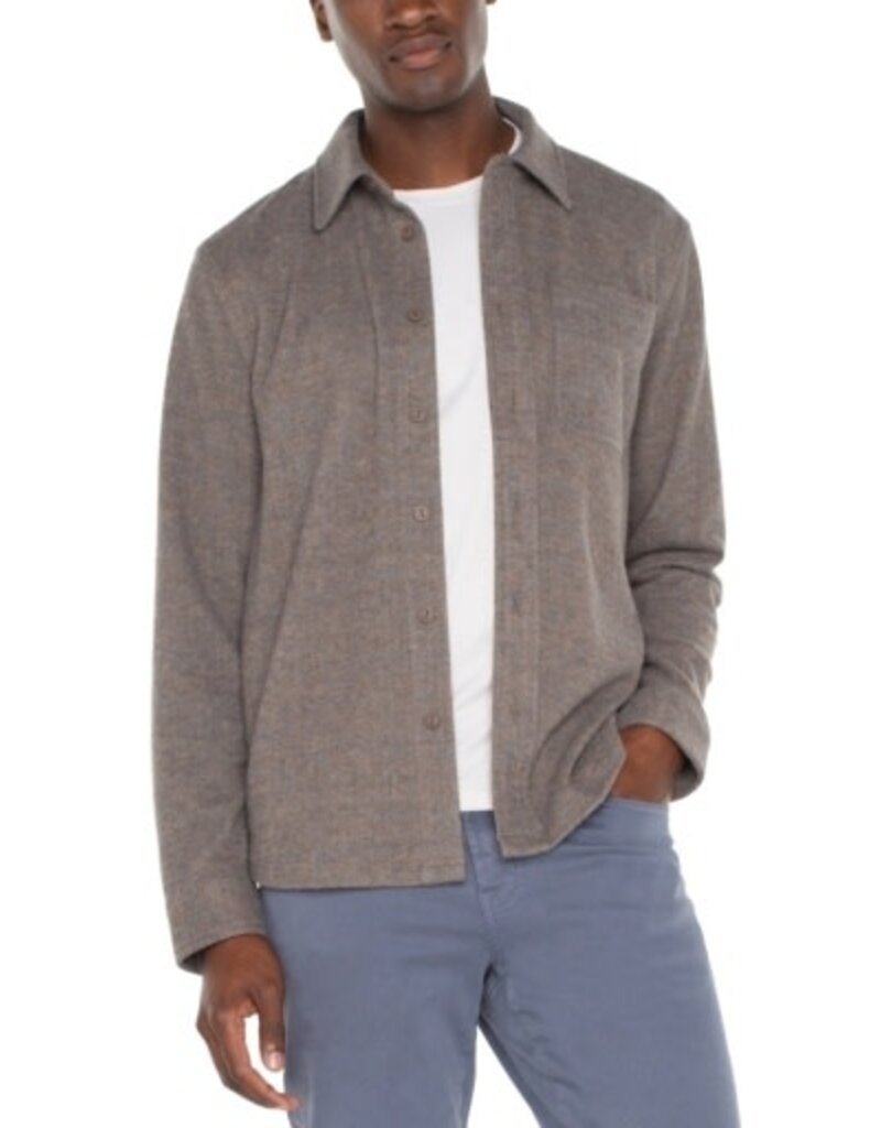 Liverpool Los Angeles Liverpool Men's Knit Long Sleeve Button Up Shirt