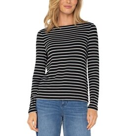 Liverpool Los Angeles Liverpool Long Sleeve Boatneck Knit Top