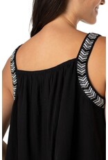 Liverpool Los Angeles Liverpool Sleeveless Woven Tank with Beading