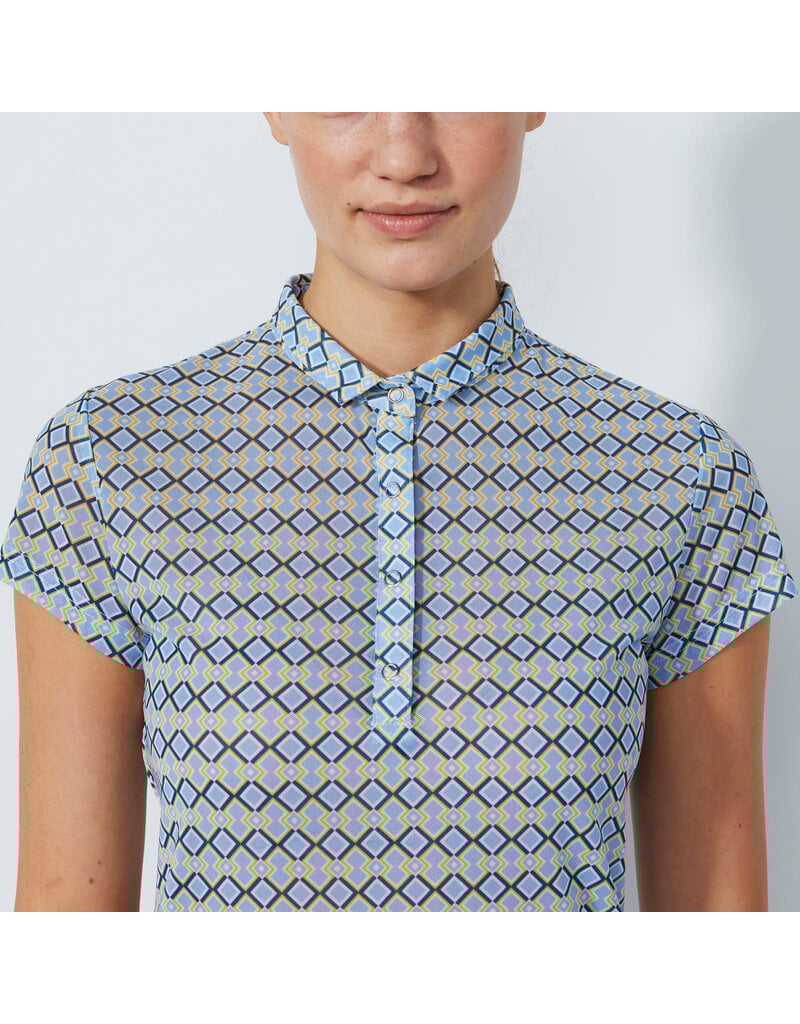 Daily Sports Daily Sports Breeze Mesh Cap Sleeve Polo Kaleidoscope