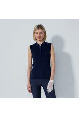 Daily Sports Daily Sports Madelene Sleeveless Cable Knit Polo Navy