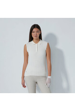 Daily Sports Daily Sports Madelene Sleeveless Cable Knit Polo White