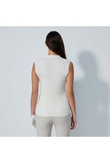 Daily Sports Daily Sports Madelene Sleeveless Cable Knit Polo White