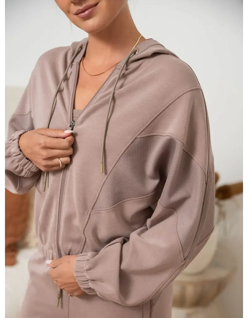 Thrive Societe Thrive Societe Ultraluxe Oversized Hoodie Vintage Taupe