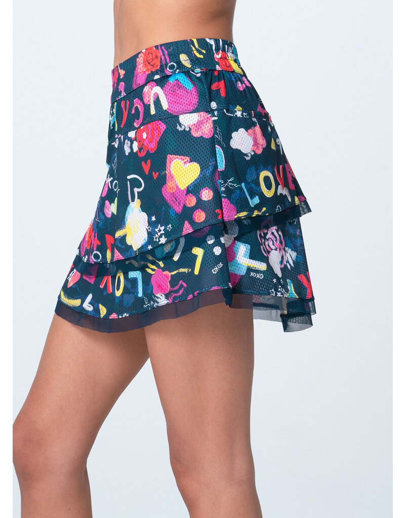 Lucky In Love Lucky in Love High Waist Love You Skort Midnight 15.5"