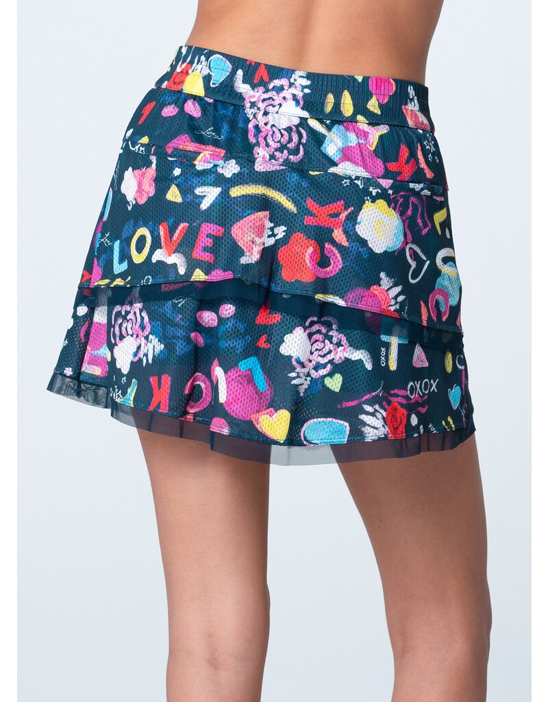 Lucky In Love Lucky in Love High Waist Love You Skort Midnight 15.5"