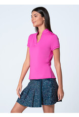 Lucky In Love Lucky in Love Pleated Placket Short Sleeve Mulb