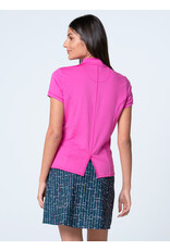 Lucky In Love Lucky in Love Pleated Placket Short Sleeve Mulb