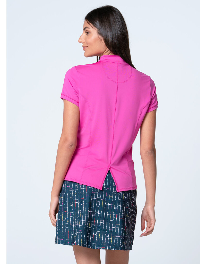 Lucky In Love Lucky in Love Pleated Placket Short Sleeve Mulb