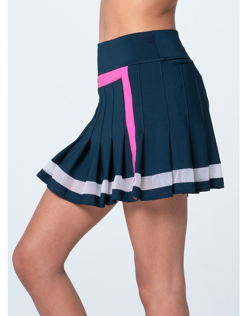 Lucky In Love Lucky in Love Corner Pleat Skort Midnight 15.5"