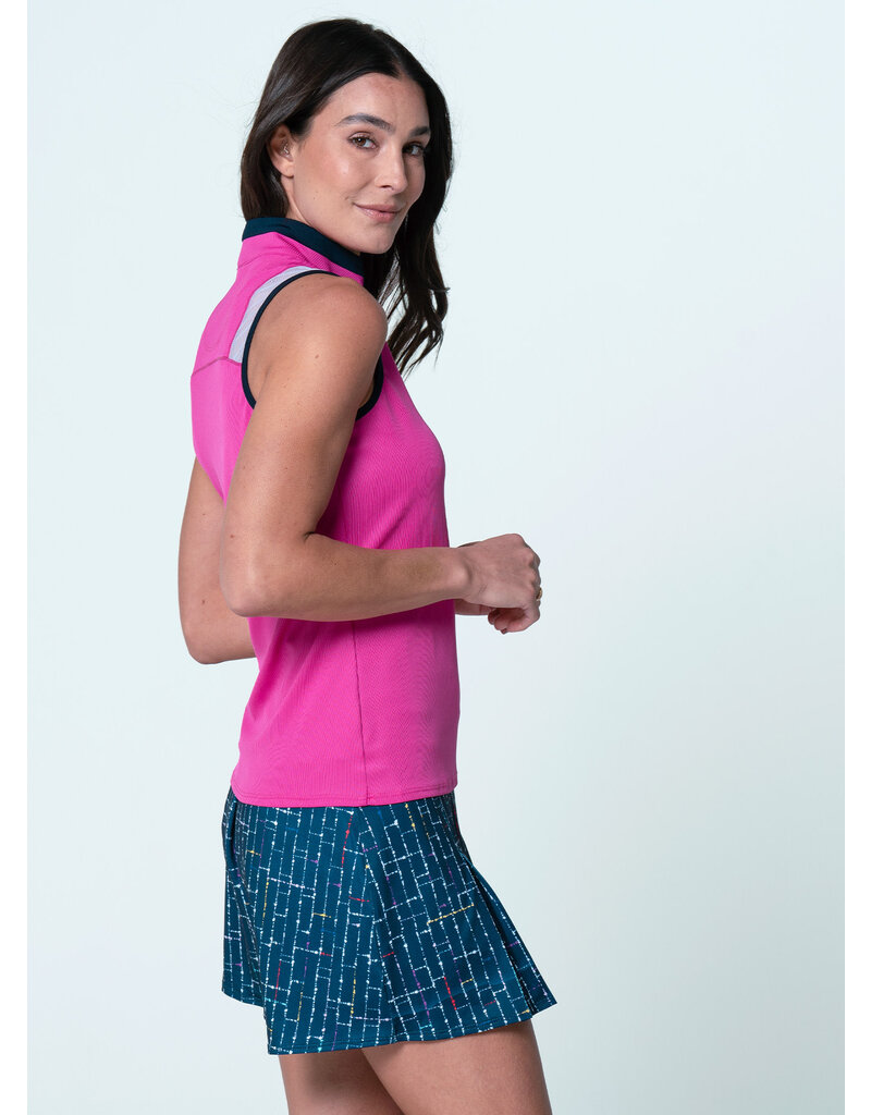 Lucky In Love Lucky in Love Color Block Zip Tank Mulb