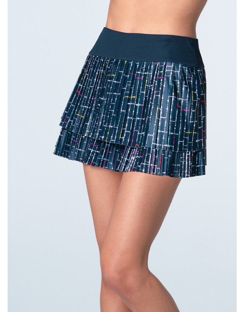 Lucky In Love Lucky in Love Lovin Boucle Pleated  Skirt 14.5" Midnight
