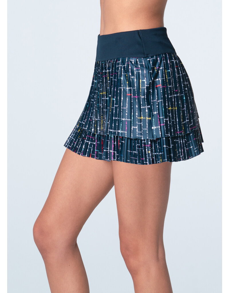 Lucky In Love Lucky in Love Lovin Boucle Pleated  Skirt 14.5" Midnight