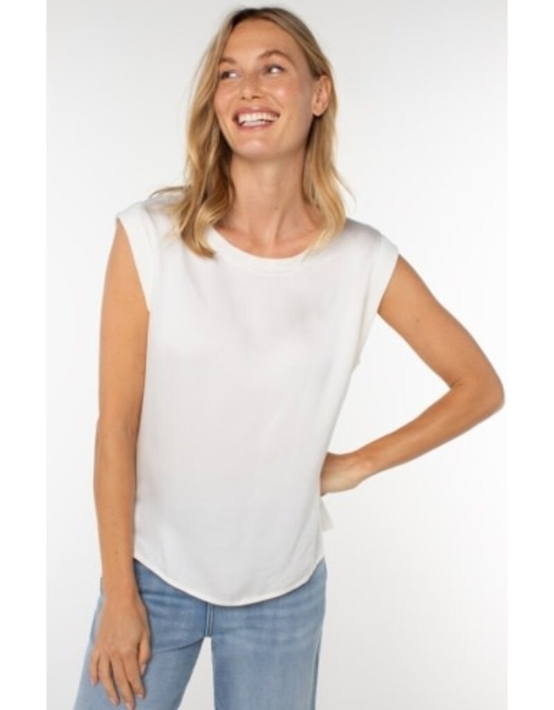 Liverpool Los Angeles Liverpool Sleeveless Woven Knit Top Dark Navy